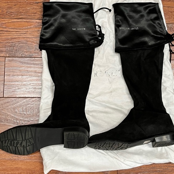 Stuart Weitzman Lowland Suede Boots Size 38.5 - Picture 2 of 5